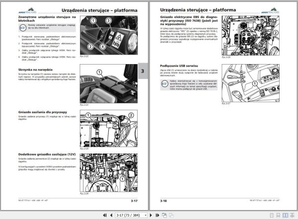 Landini Tractor Rex 4 080 GE to Rex 4 120 GT Operation and Maintenance Manual 6717374A1 PL 2
