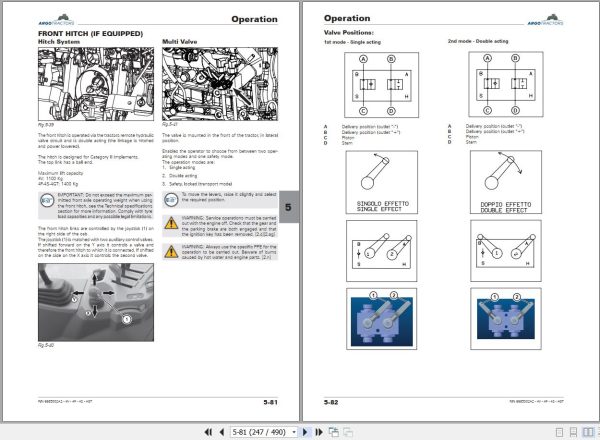 Landini Tractor Rex 4 080 V to Rex 4 120 GT Operation and Maintenance Manual 6685002A2 EN 2