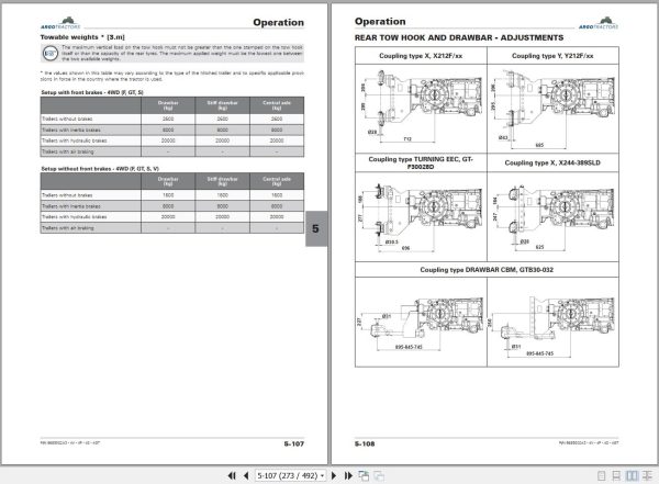 Landini Tractor Rex 4 080 V to Rex 4 120 GT Operation and Maintenance Manual 6685002A3 2