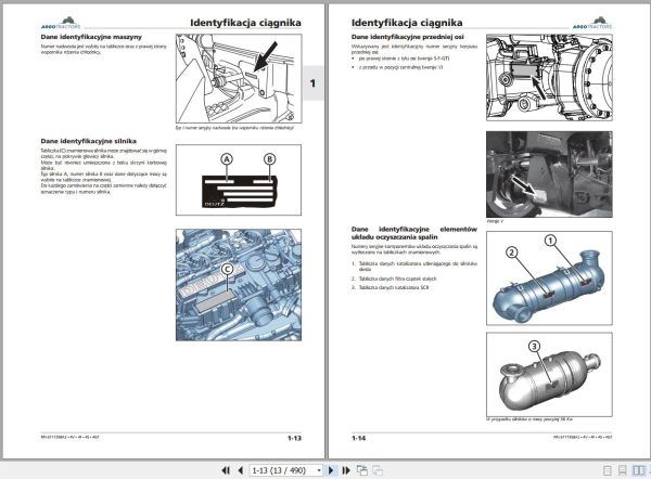 Landini Tractor Rex 4 080 V to Rex 4 120 GT Operation and Maintenance Manual 6717358A2 PL 2