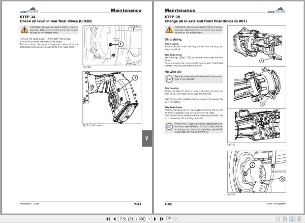 Landini Tractor Super 85 to 120 Operation and Maintenance Manual 6720156A1 2