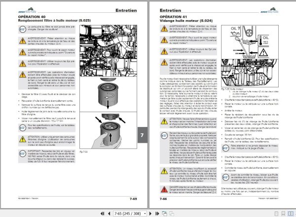 Landini Tractor Trekker 4 085 F M to 4 120 F M Operation and Maintenance Manual 6696768A1 FR 2