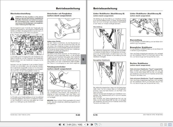 Landini Tractor X7.440 X7.450 X7.460 DRIVE Operator Maintenance Manual 6627405A2 DE 2