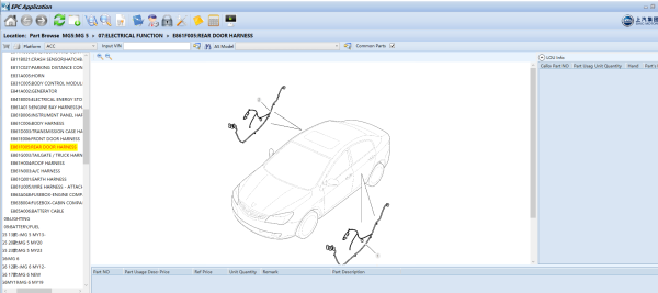 SAIC Roewe MG EPC 02.2025 Electronic Parts Catalog 6