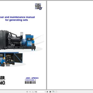 SDMO Generators J88K User and Maintenance Manual 33504439102NE 0 1