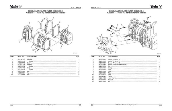 Yale Forklift F878 GP135VX to GDP155VX Parts Manual 550131829 02 2024 1