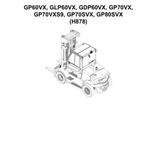 Yale Forklift H878E GP60VX to GP80SVX Parts Manual 550255838 05 2024