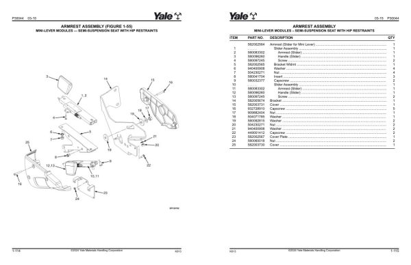 Yale Forklift K813 GP80VX to GDP12VX Parts Manual 550118539 02 2024 1