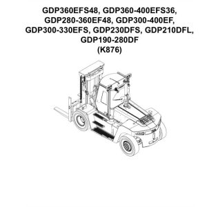 Yale Forklift K876 GP190 to GP400 Parts Manual 550260878 02 2024