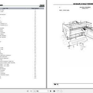 AGCO Allis Baler 443 Bale Thrower 44 Parts Catalog 79001647 1