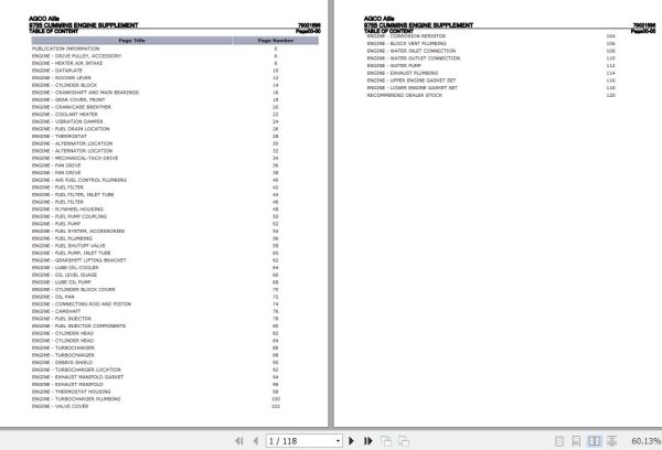 AGCO Allis Cummins Engine Supplement 9755 Parts Catalog 79021596 1