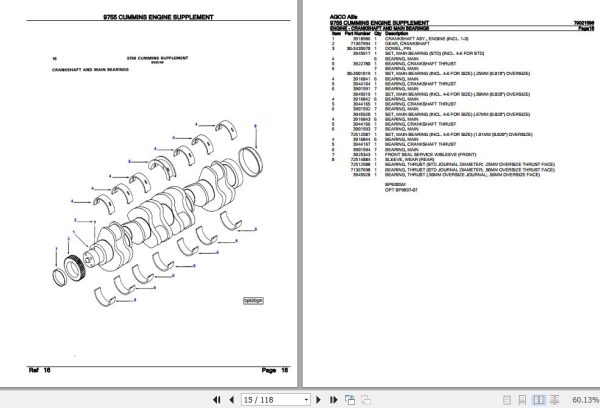 AGCO Allis Cummins Engine Supplement 9755 Parts Catalog 79021596 2