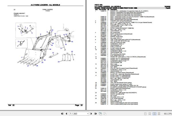 AGCO Allis Farm Loaders A C Parts Catalog 79006059 2