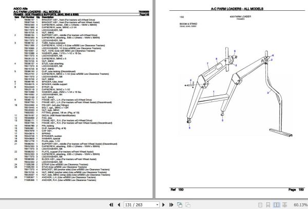 AGCO Allis Farm Loaders A C Parts Catalog 79006059 3