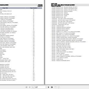 AGCO Allis Forage Blower 30 L 30 S 480 660 S Parts Catalog 79001532 1