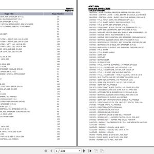 AGCO Allis Manure Spreaders Parts Catalog 79001541 1