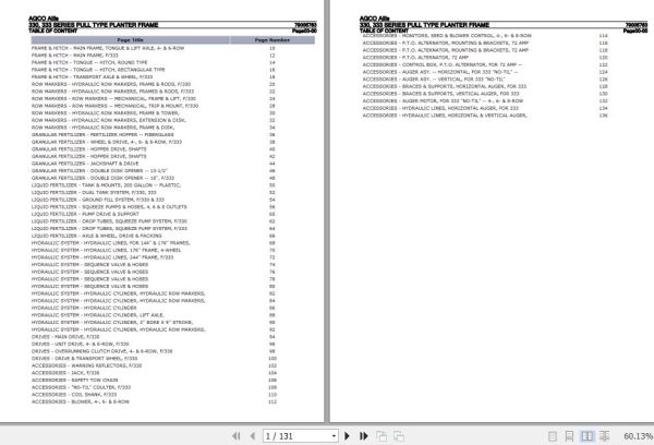 AGCO Allis Seeding 330 333 Series Parts Catalog 79005783 1