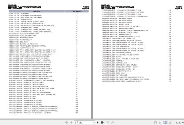 AGCO Allis Seeding 600 Series Parts Catalog 79005785 1