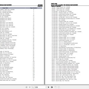 AGCO Allis Sickle Bar Mower 3 5 7 B C B IND WC Parts Catalog 9001530B 1