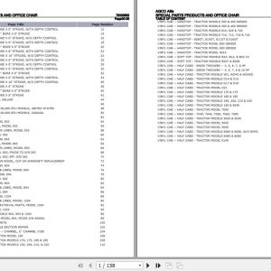AGCO Allis Special Parts Products And Office Chair Parts Catalog 79003562 1