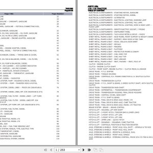 AGCO Allis Tractor 170 175 Parts Catalog 79001560 1