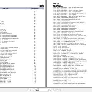 AGCO Allis Tractor 200 Parts Catalog 79001634 1