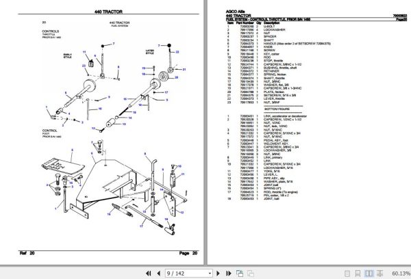 AGCO Allis Tractor 440 Parts Catalog 79003822 2