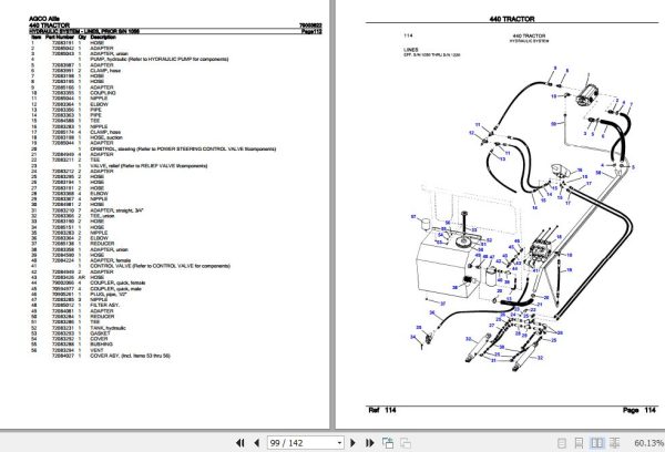 AGCO Allis Tractor 440 Parts Catalog 79003822 3