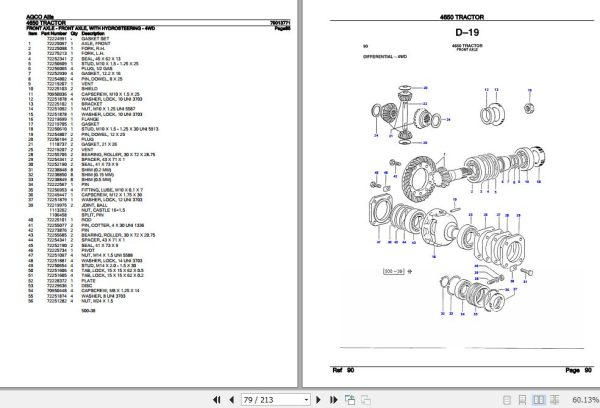 AGCO Allis Tractor 4650 Parts Catalog 79013771 3