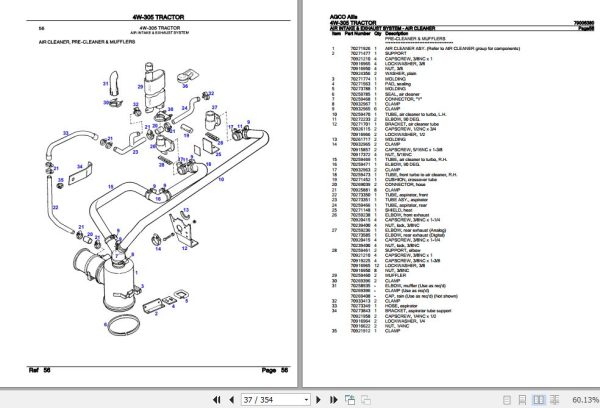 AGCO Allis Tractor 4W 305 Parts Catalog 79006380 3