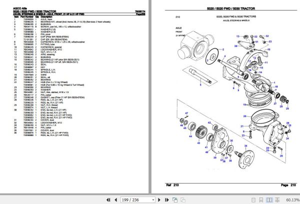 AGCO Allis Tractor 5020 5020 FWD 5030 Parts Catalog 79005174 3