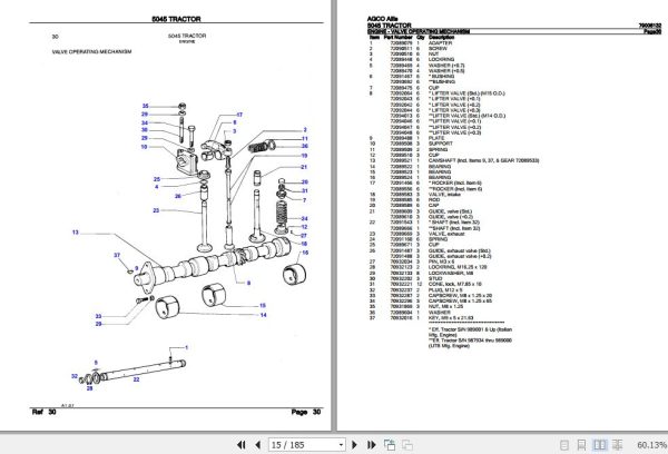 AGCO Allis Tractor 5045 Parts Catalog 79006132 2