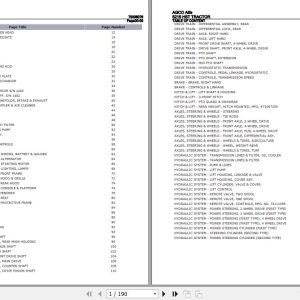 AGCO Allis Tractor 5215 HST Parts Catalog 79008076 1