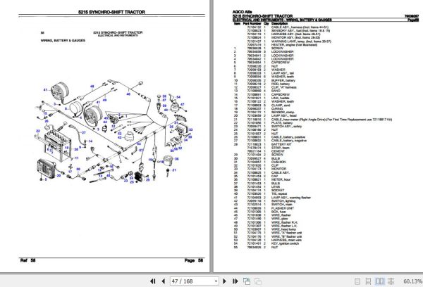 AGCO Allis Tractor 5215 Synchro Shift Parts Catalog 79009297 3