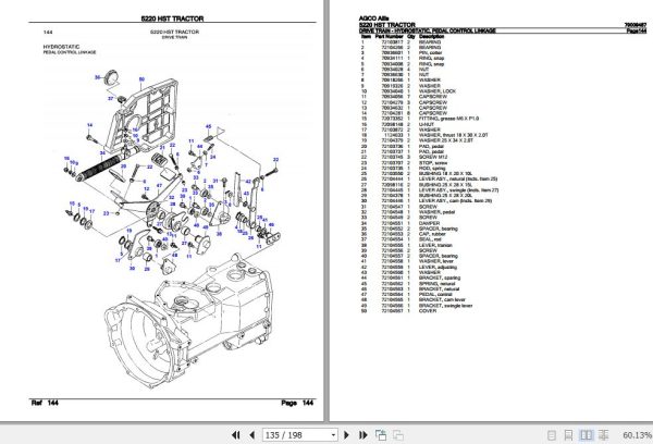 AGCO Allis Tractor 5220 HST Parts Catalog 79009487 3