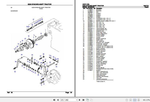 AGCO Allis Tractor 5230 Synchro Shift Parts Catalog 79007779 2