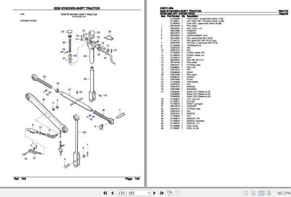 AGCO Allis Tractor 5230 Synchro Shift Parts Catalog 79007779 3