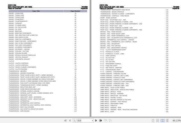 AGCO Allis Tractor 5670 Parts Catalog 79016595 1
