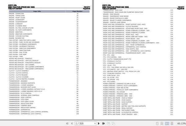 AGCO Allis Tractor 5680 Parts Catalog 79013777 1