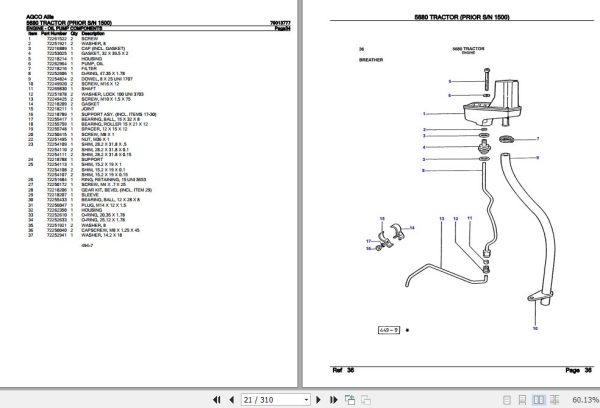 AGCO Allis Tractor 5680 Parts Catalog 79013777 2