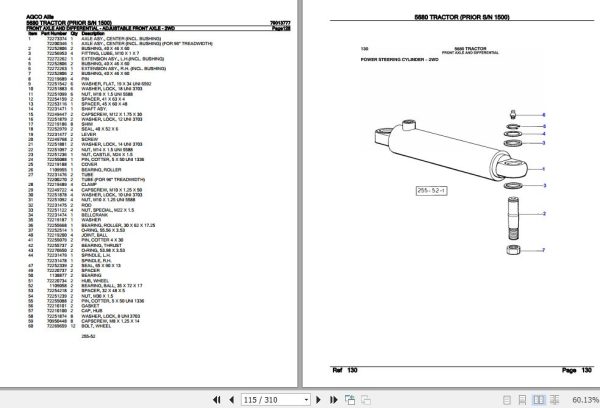 AGCO Allis Tractor 5680 Parts Catalog 79013777 3