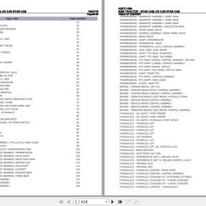 AGCO Allis Tractor 6260 Star Cab DX 3.50 Star Cab Parts Catalog 79007778 1