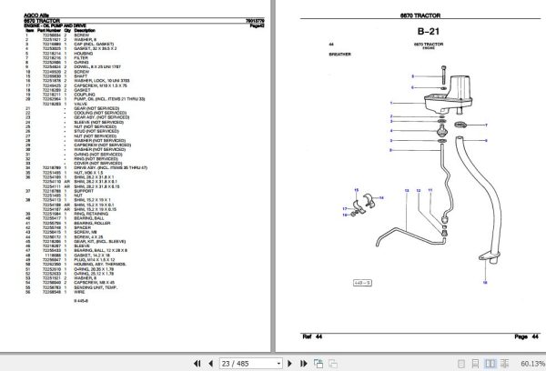 AGCO Allis Tractor 6670 Parts Catalog 79013779 3