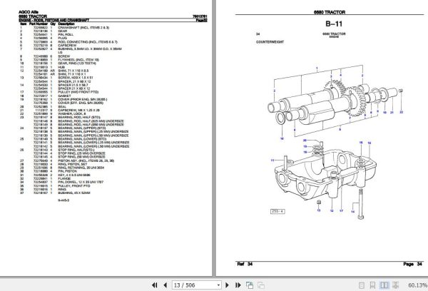 AGCO Allis Tractor 6680 Parts Catalog 79013781 2
