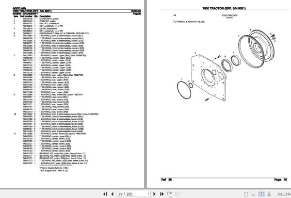 AGCO Allis Tractor 7000 Parts Catalog 79005493 2