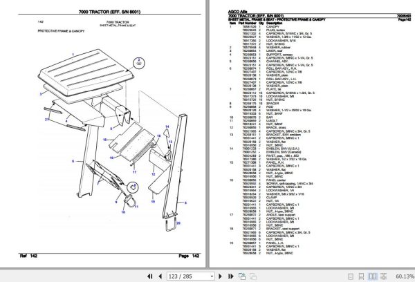 AGCO Allis Tractor 7000 Parts Catalog 79005493 3