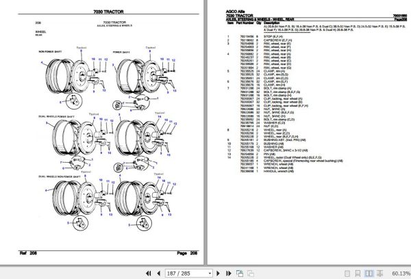 AGCO Allis Tractor 7030 Parts Catalog 79001650 3