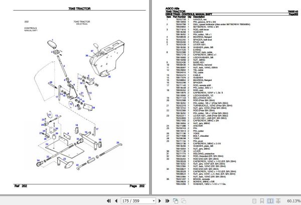 AGCO Allis Tractor 7045 Parts Catalog 79005143 3