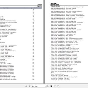 AGCO Allis Tractor 7080 Parts Catalog 79003878 1