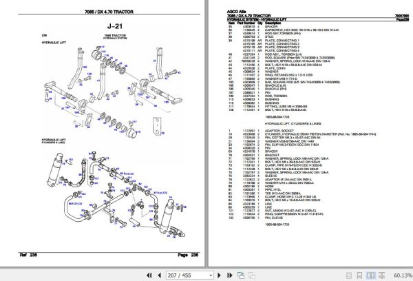 AGCO Allis Tractor 7085 DX4.70 Parts Catalog 79007990 3